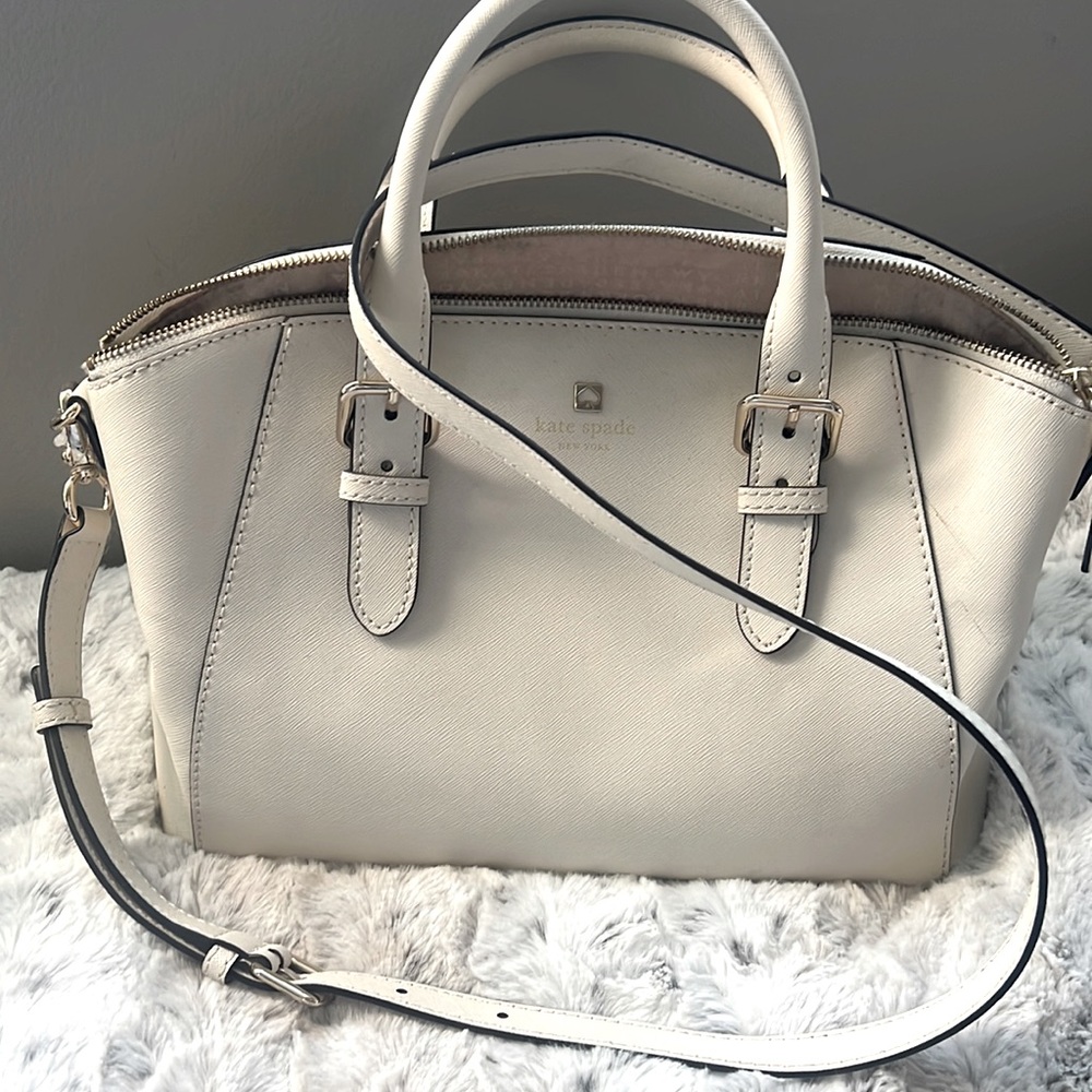 Kate Spade White Crossbody Tote